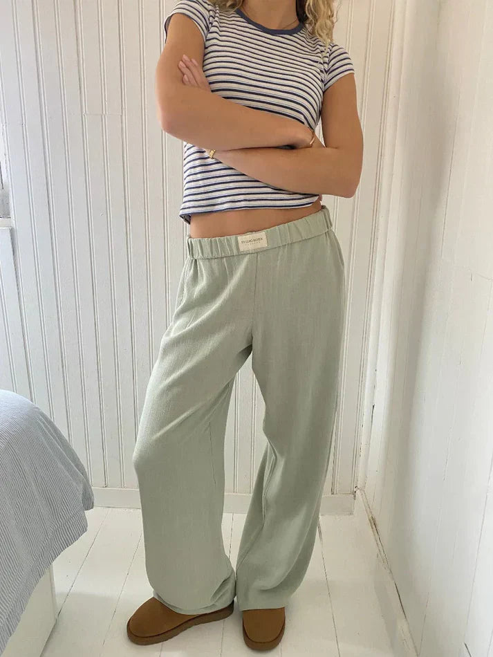 Ontspannen Gestreepte Broek | Katoen | Comfort & Stijl