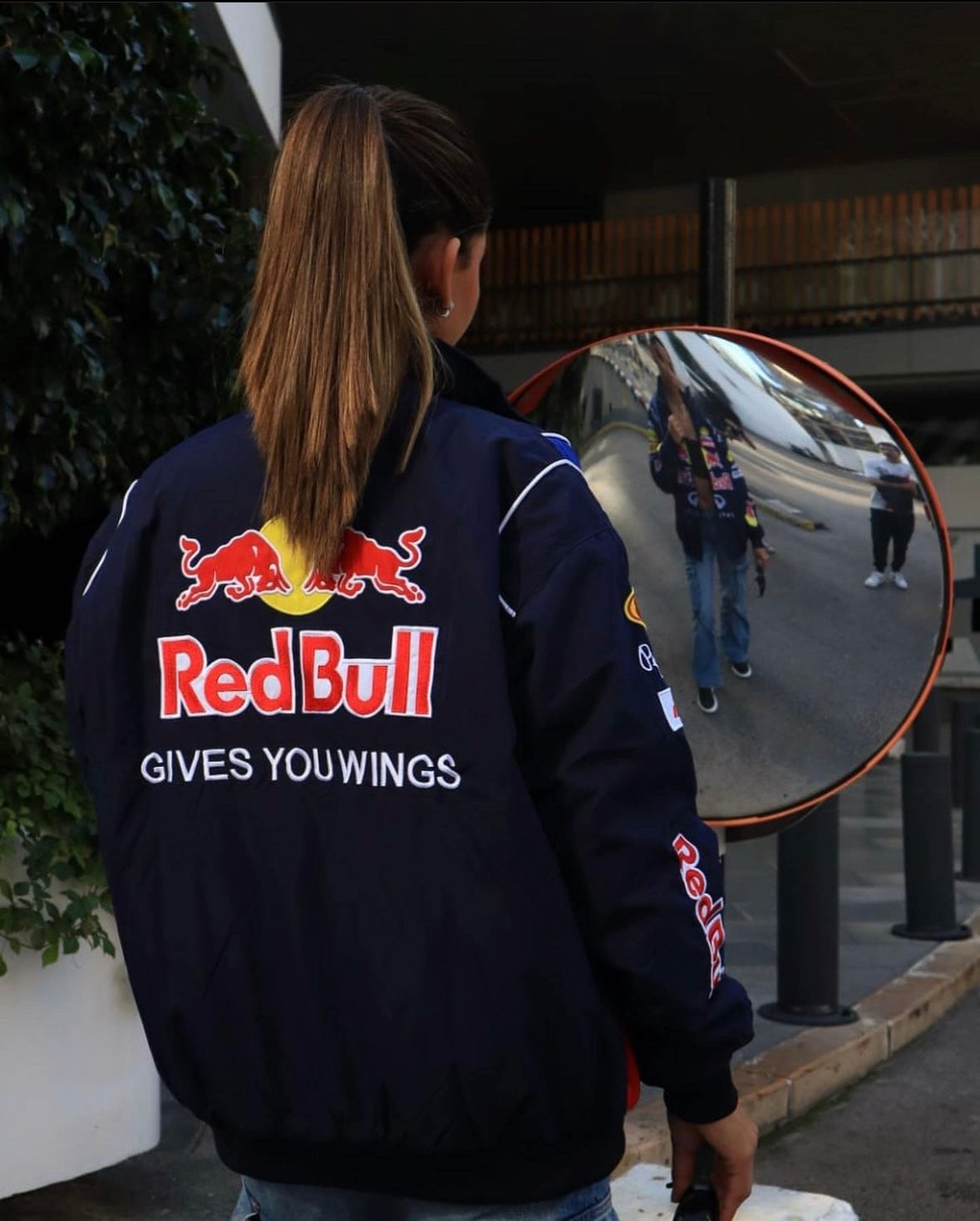 Uniseks RedBull Vintage F1 Racerjack Oversized Sportmode Jas met Streetwear Stijl voor Formule 1 Fans