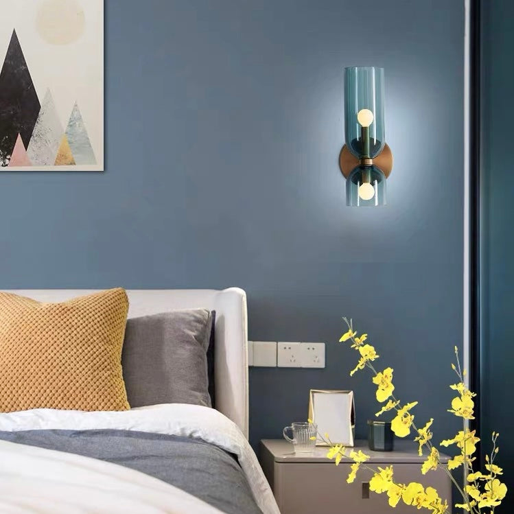 Dubbele Hoofd Glas Wandlamp LED Wandlamp voor Slaapkamer Moderne Sfeervolle Verlichting