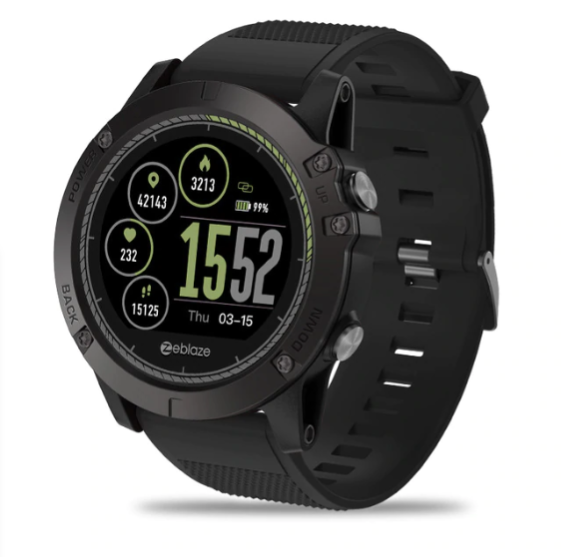 Tactische Smartwatch met Waterdichtheid en 3D-Interface voor Fitness en Avontuur