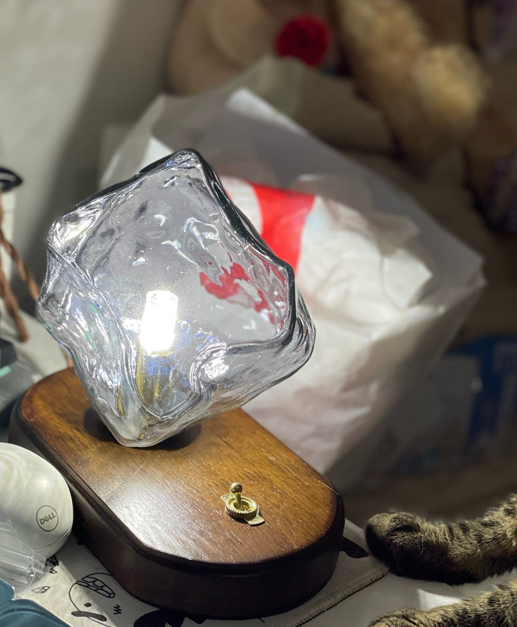 Tafellamp Matglas Met Bewegingssensor Ruimteverlichting