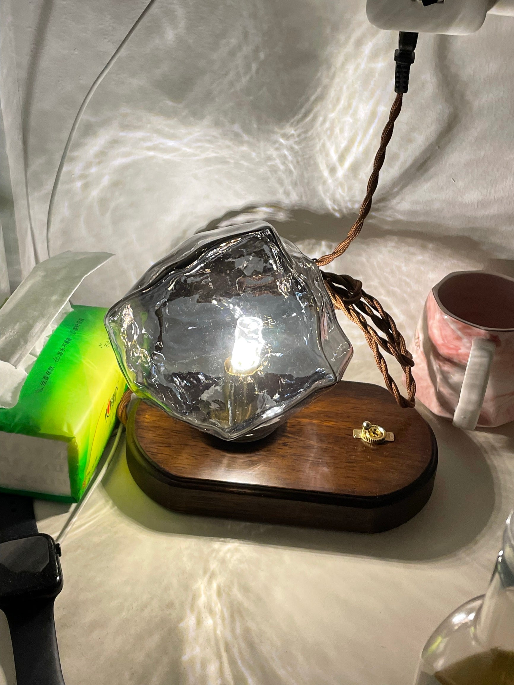 Tafellamp Matglas Met Bewegingssensor Ruimteverlichting