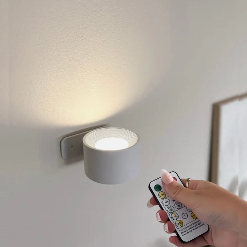 InfiniteGlow I Draadloze Dimbare LED Wandlamp met 360° Draaifunctie