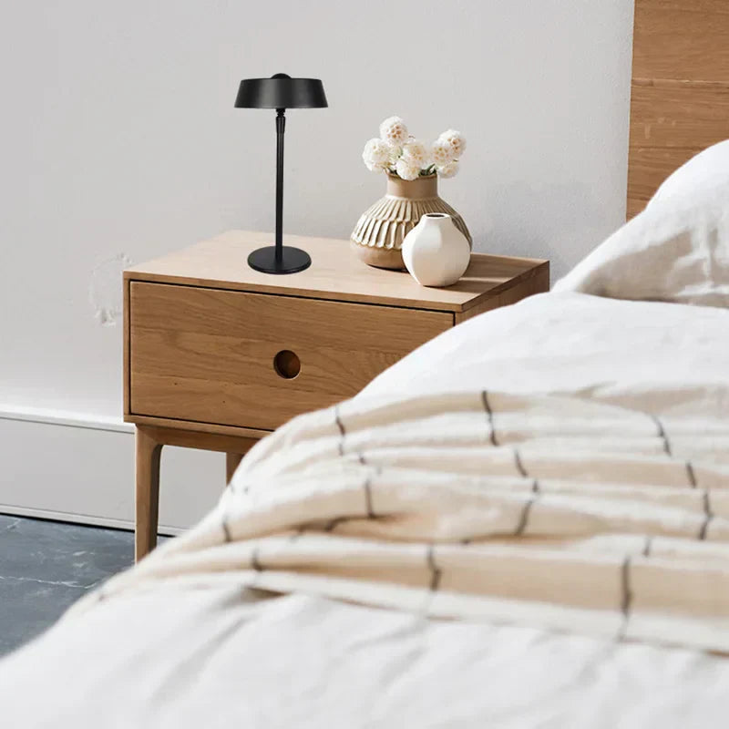 CityLuxe I Moderne LED Tafellamp – Strak Metaal en Glas voor Woonkamer
