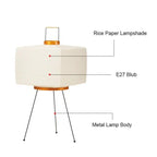 Wabi-Sabi Rijstpapier Japandi Vloerlamp