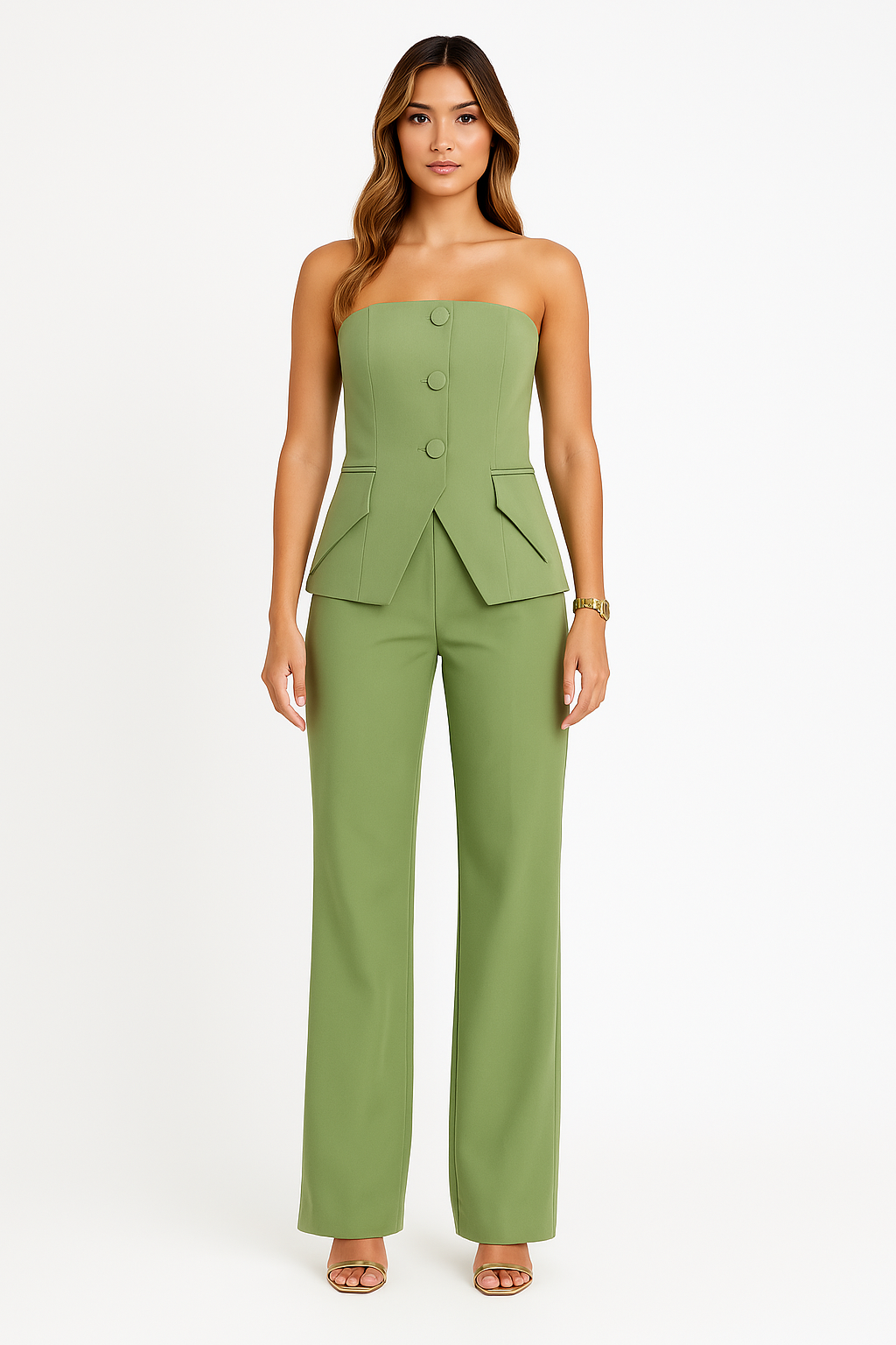 Elegante Zomer Set met Off-the-Shoulder Top en Bijpassende Broek voor Dames
