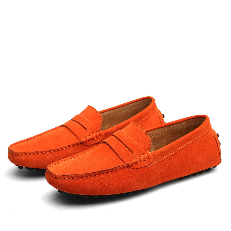Heren Suède Loafers Instap Moccasin Rubberen Zool Casual