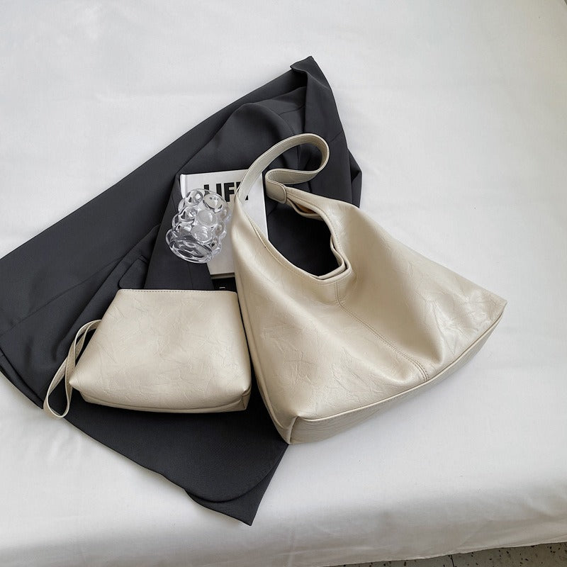 Verontruste Scarlett vintage draagtas (bijpassende set)