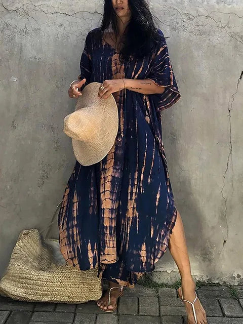 Janne - Zomerse Kaftan Maxi Jurk 8