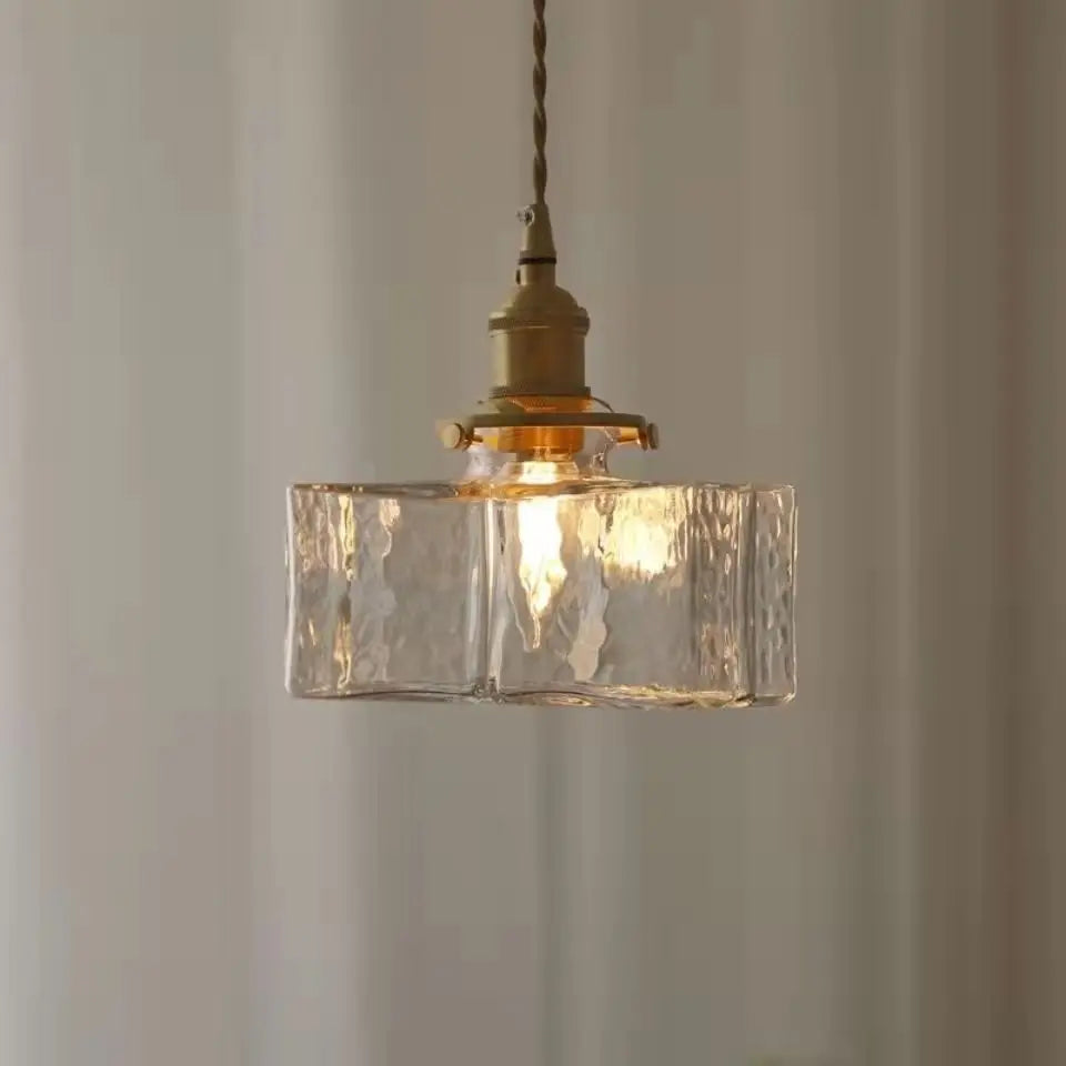HarmonyHue - Vintage glazen hanglamp