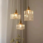 HarmonyHue - Vintage glazen hanglamp