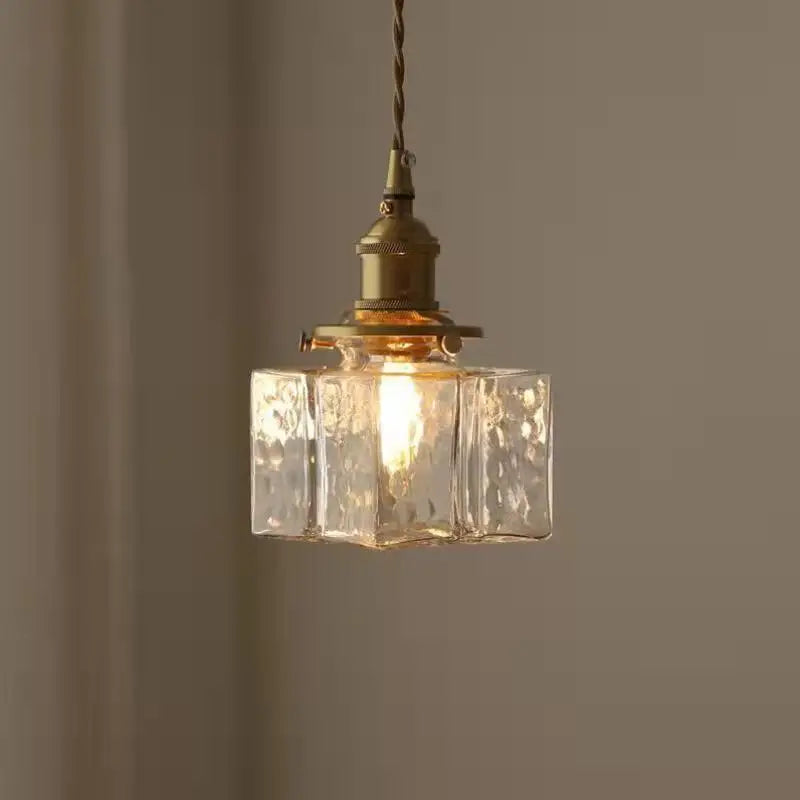 HarmonyHue - Vintage glazen hanglamp