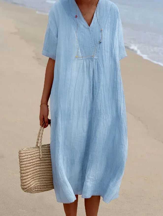 Jasmine - Zomerse Midi Jurk in Katoenmix 1