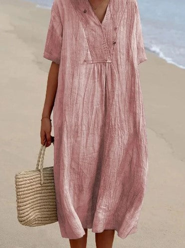 Jasmine - Zomerse Midi Jurk in Katoenmix 2