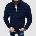 Puffer Jas Gequiltte Isolatie Hoge Kraag Sluiting Pasvorm