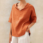 Jil Casual V-hals blouse met halve mouwen voor dames 2