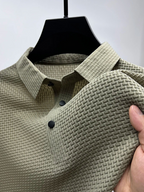Heren Polo Blauw M Katoen Slanke Pasvorm-2