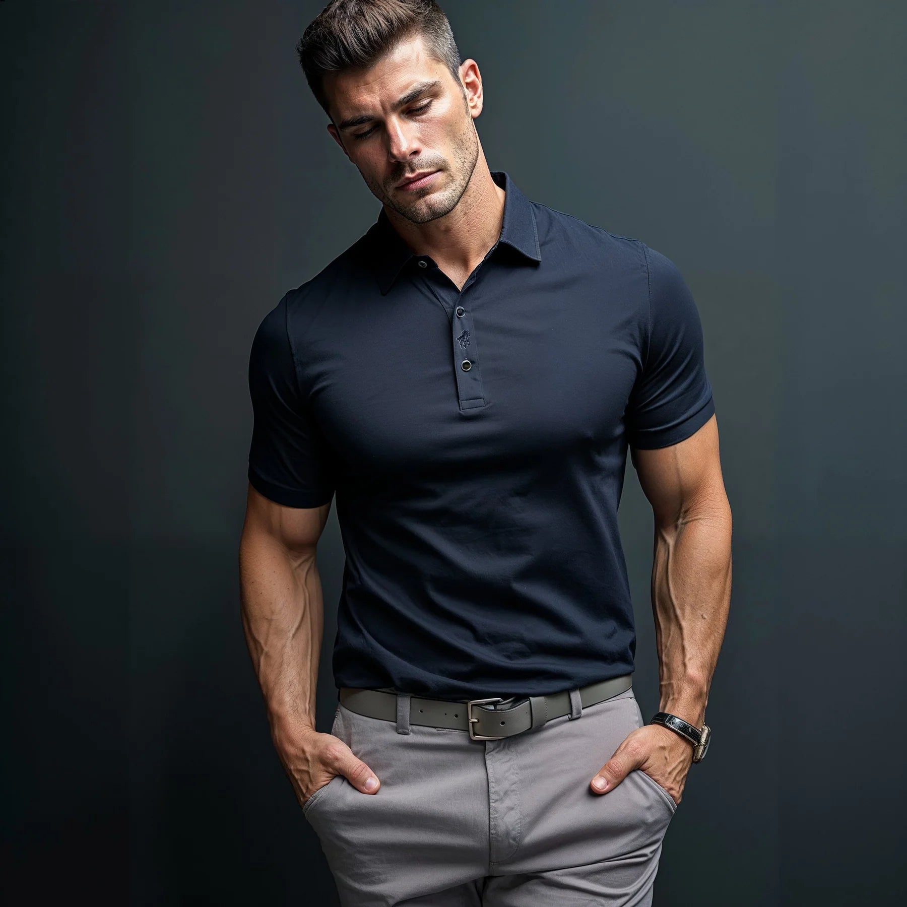 Kreukvrij Muscle Fit Poloshirt | Duurzaam 6