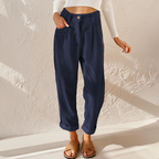 LISETTE | Casual ribbroek met elastische tailleband 5