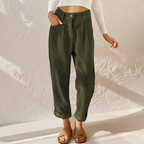 LISETTE | Casual ribbroek met elastische tailleband 6