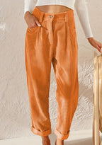 LISETTE | Casual ribbroek met elastische tailleband 7