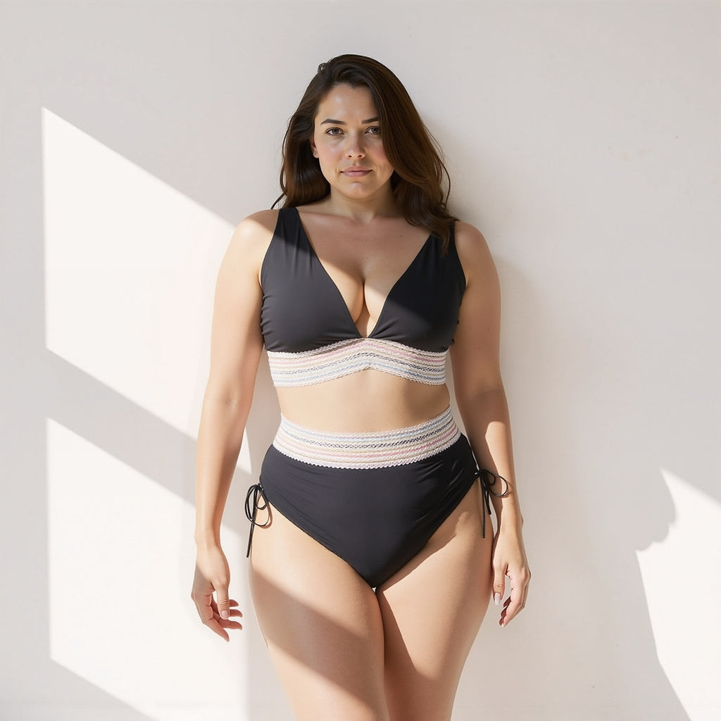Hoge Taille Bikini Set met Buikband Controle Comfort