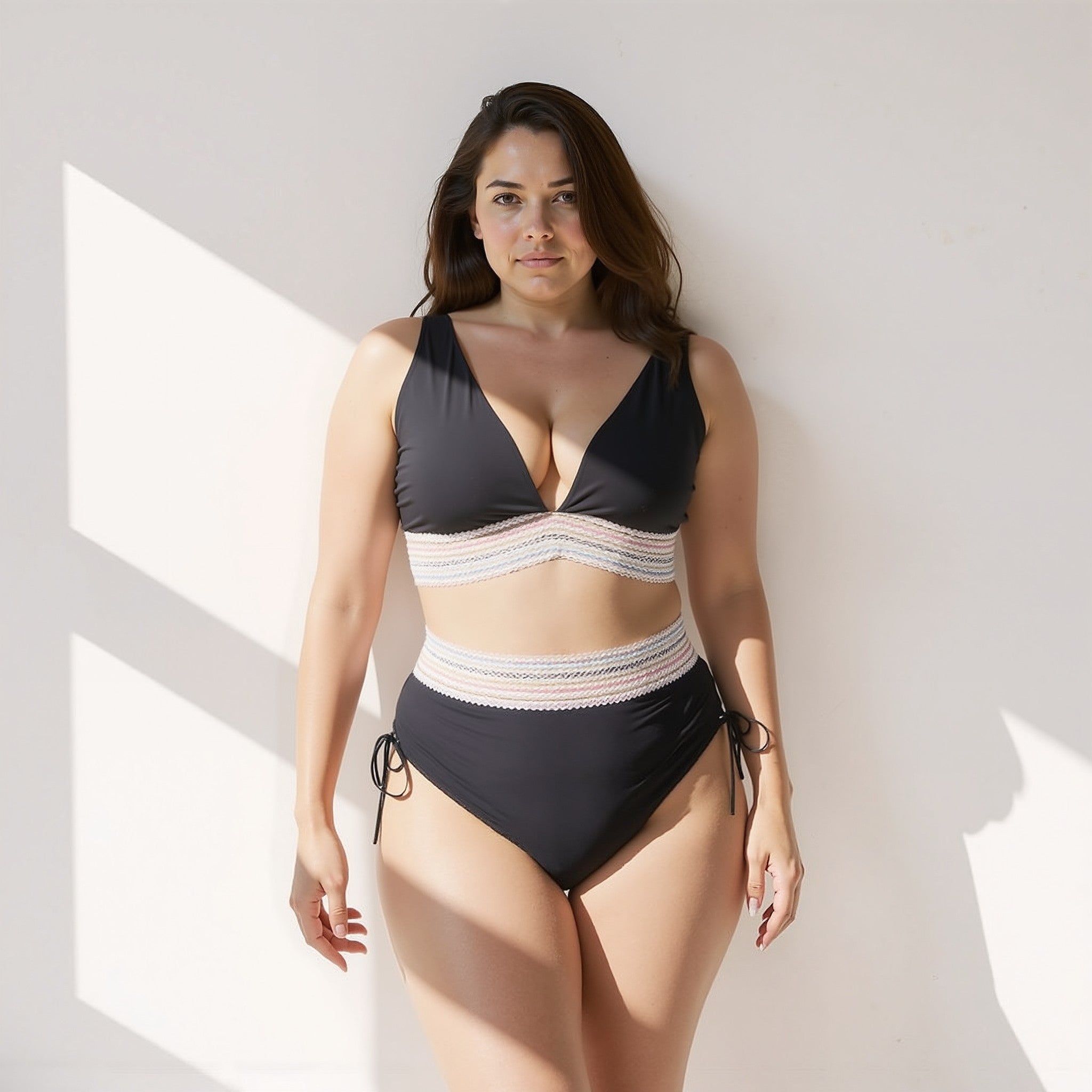 Hoge Taille Bikini Set met Buikband Controle Comfort