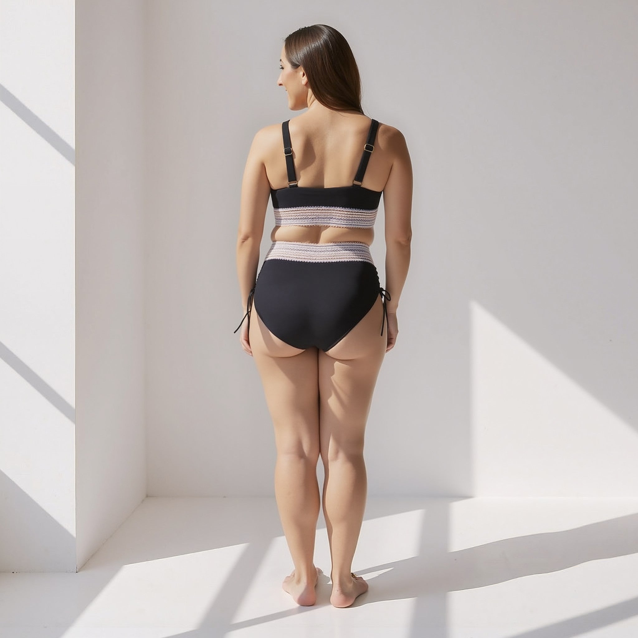 Hoge Taille Bikini Set met Buikband Controle Comfort