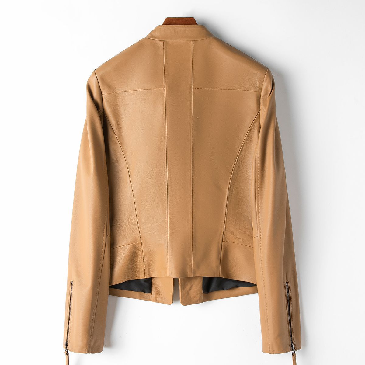 Lange Dames Jas Leren met Lange Mouwen voor Winter 1