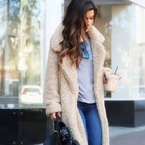 Lange Dames Jas Winter van Teddy Fleece - Warm en Stijlvol 0