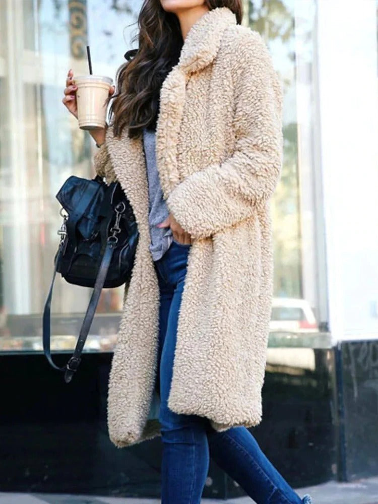 Lange Dames Jas Winter van Teddy Fleece - Warm en Stijlvol 1