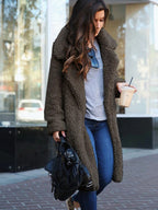 Lange Dames Jas Winter van Teddy Fleece - Warm en Stijlvol 6