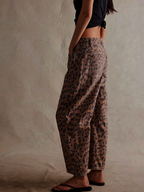 Leilani - Luipaardprint Barrel Jeans 1