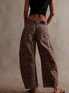 Leilani - Luipaardprint Barrel Jeans 2