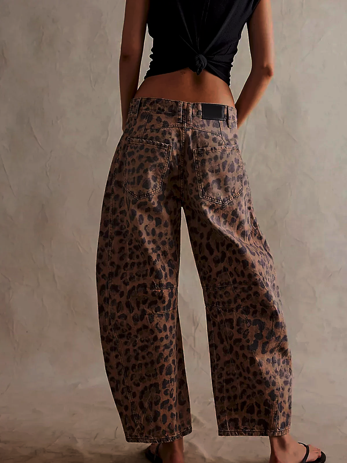 Leilani - Luipaardprint Barrel Jeans 2