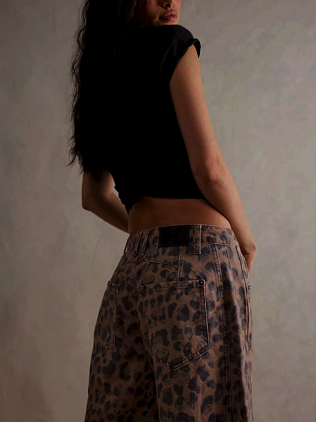 Leilani - Luipaardprint Barrel Jeans 3