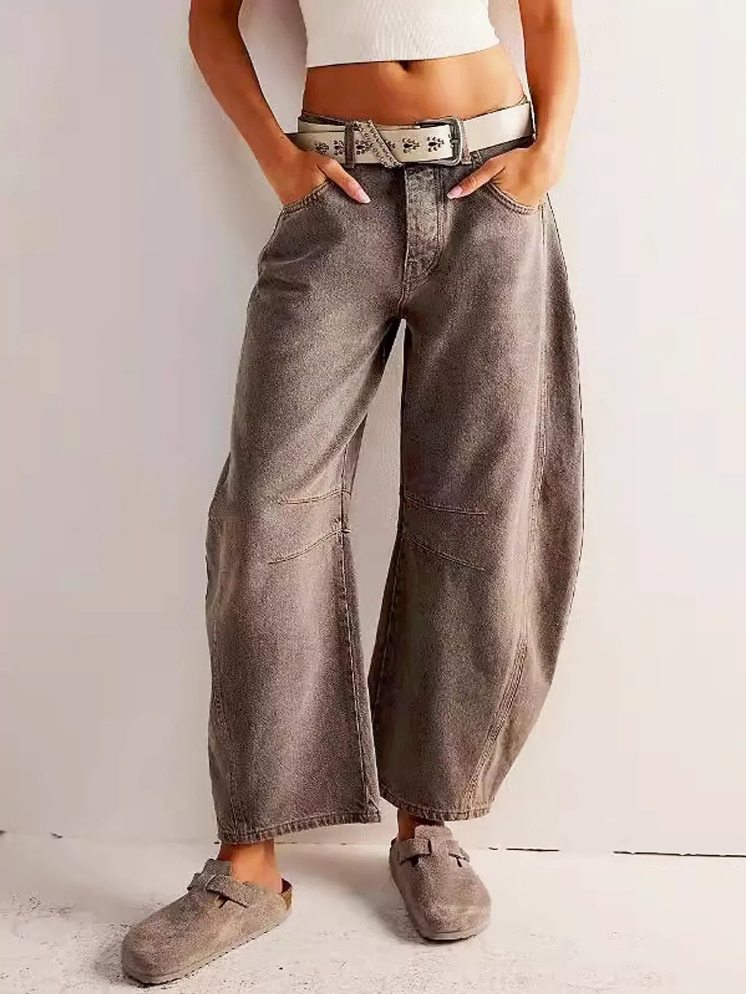 Leilani - Luipaardprint Barrel Jeans 6