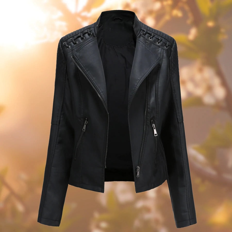 Leren Dames Jas met Tailored Fit en Hoogwaardige Kwaliteit 1