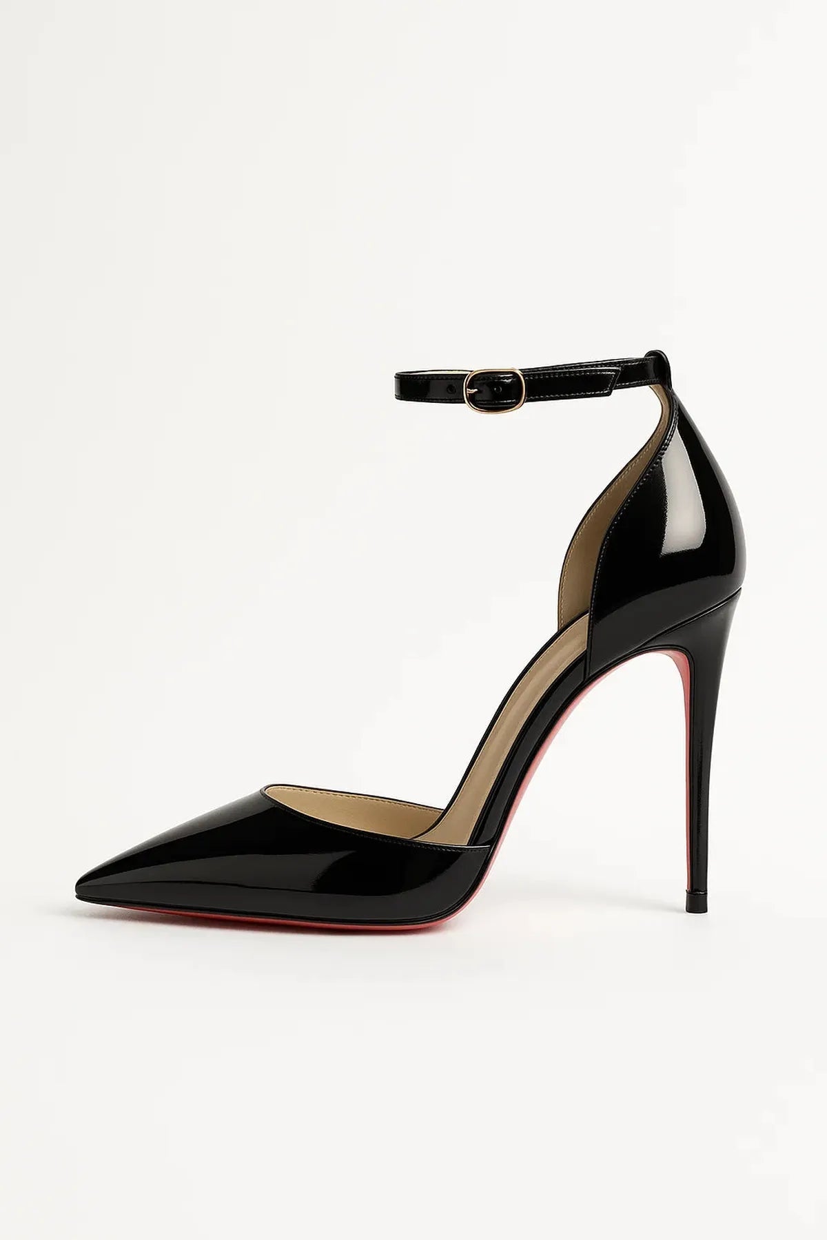 Leren stiletto pumps met rode zool 1