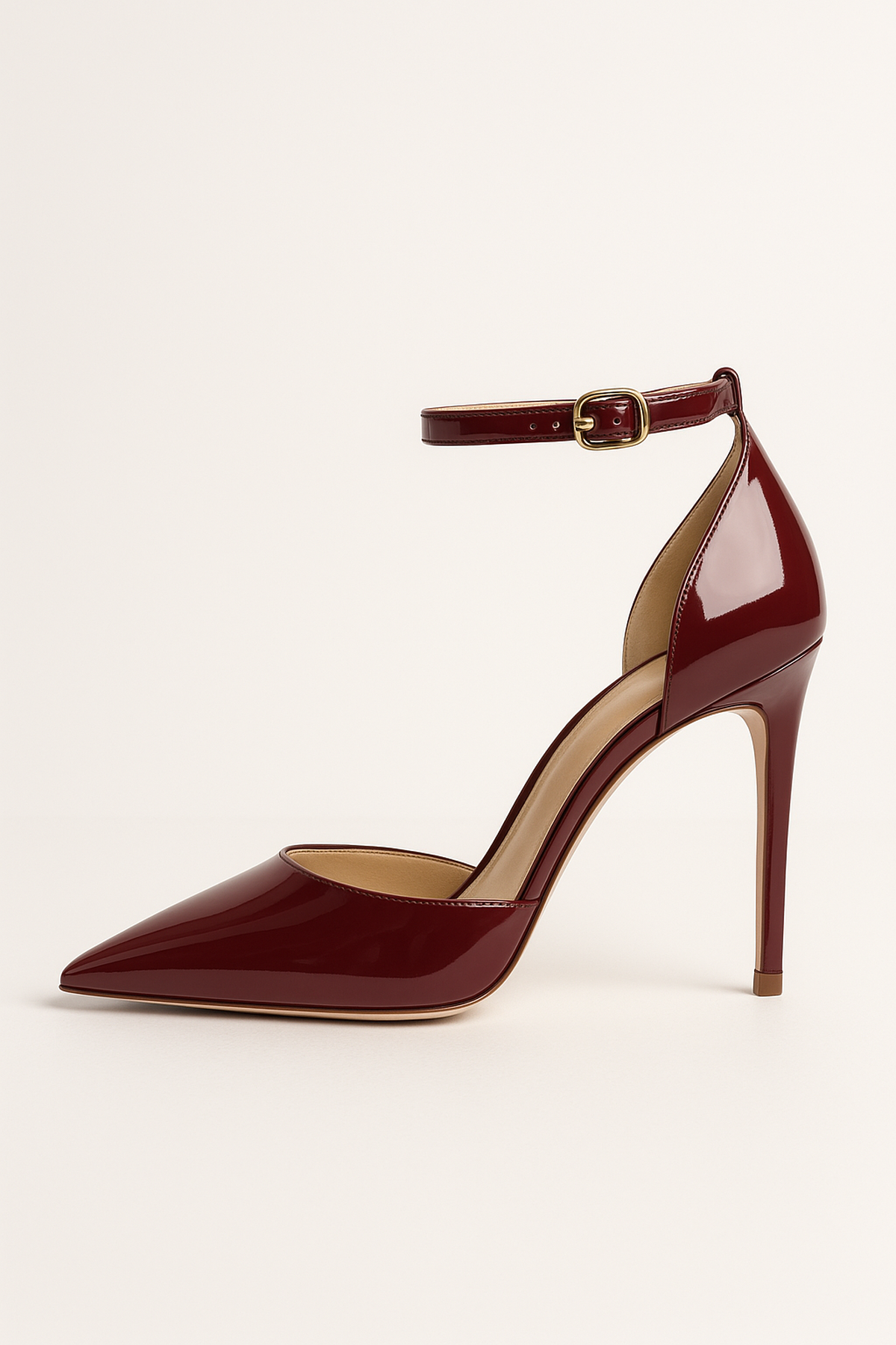 Leren stiletto pumps met rode zool 3