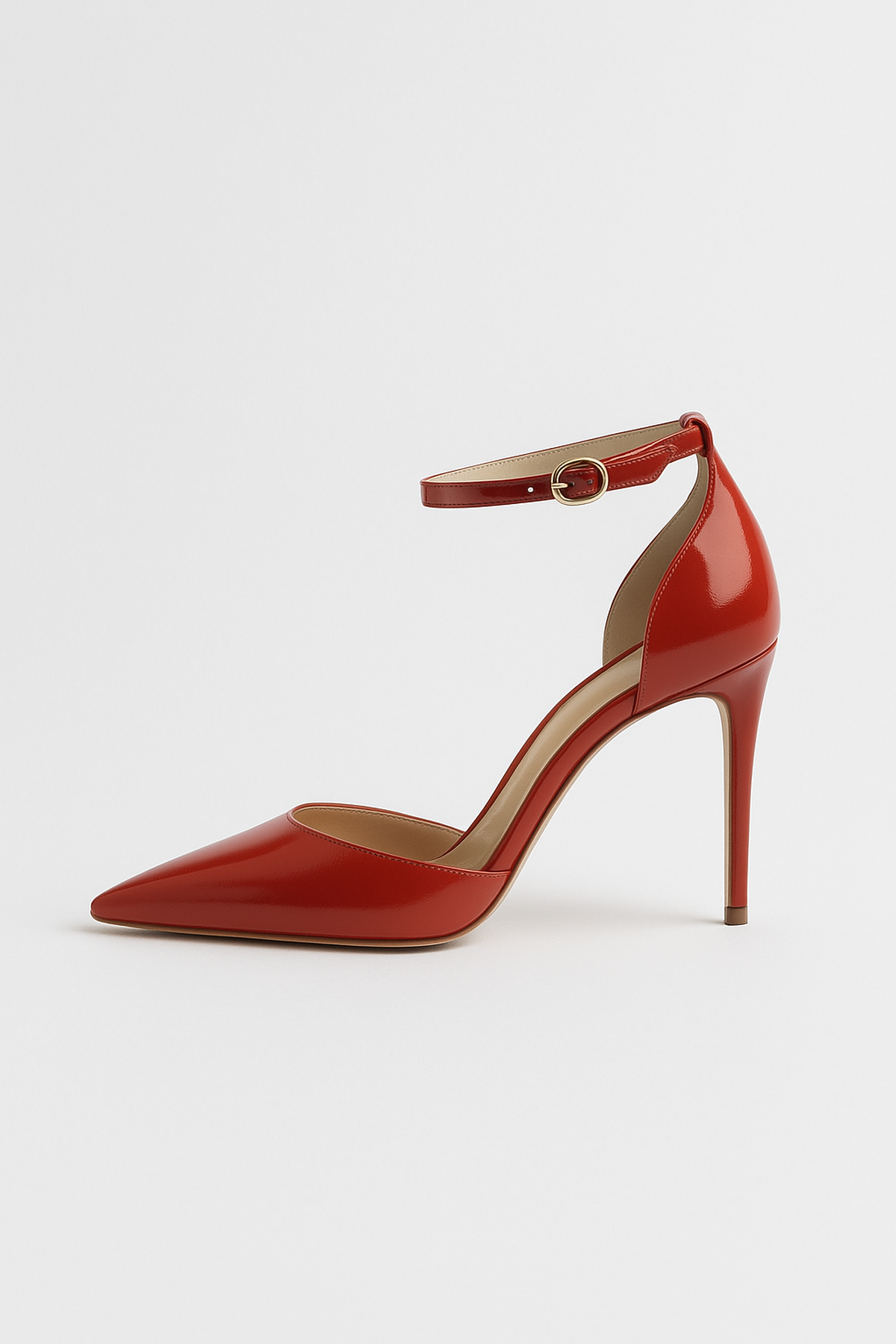 Leren stiletto pumps met rode zool 9