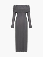 Rhinestone Versierde Off-Shoulder Jurk voor Avondgala