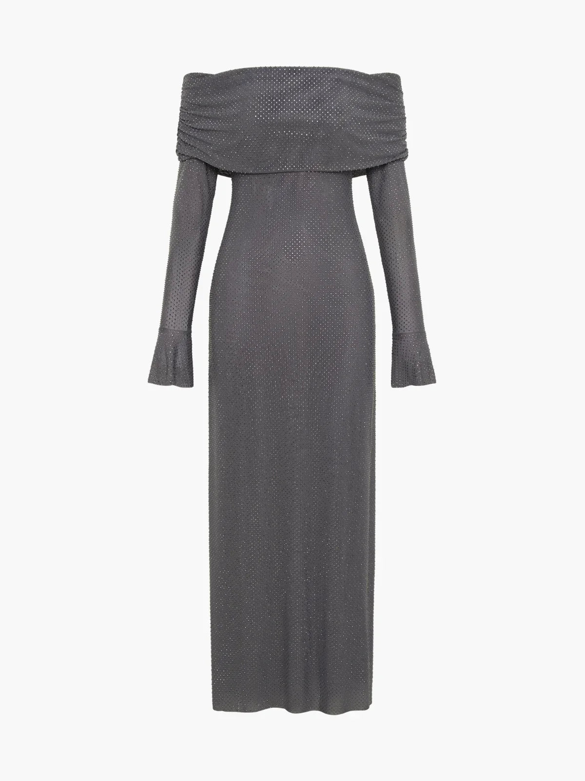 Rhinestone Versierde Off-Shoulder Jurk voor Avondgala