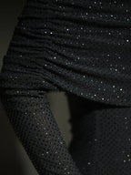 Rhinestone Versierde Off-Shoulder Jurk voor Avondgala