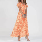 Loraina | Elegante Bloemige Chiffon Jurk 3