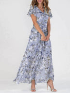 Loraina | Elegante Bloemige Chiffon Jurk 4