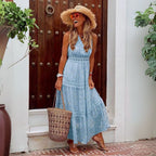 Loreen Boho Maxi-jurk met kantdetails voor dames 0