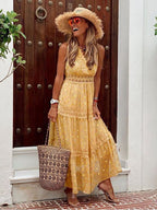Loreen Boho Maxi-jurk met kantdetails voor dames 1