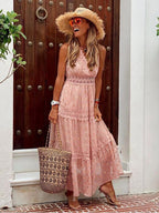 Loreen Boho Maxi-jurk met kantdetails voor dames 3