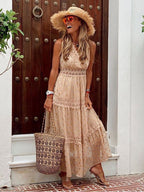 Loreen Boho Maxi-jurk met kantdetails voor dames 4